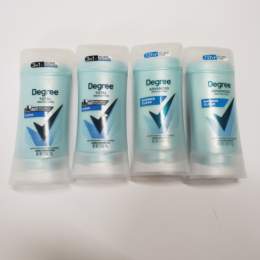 Degree Antiperspirant Deodorant Women 2.6oz 4 Pack Shower Clean Protection NEW